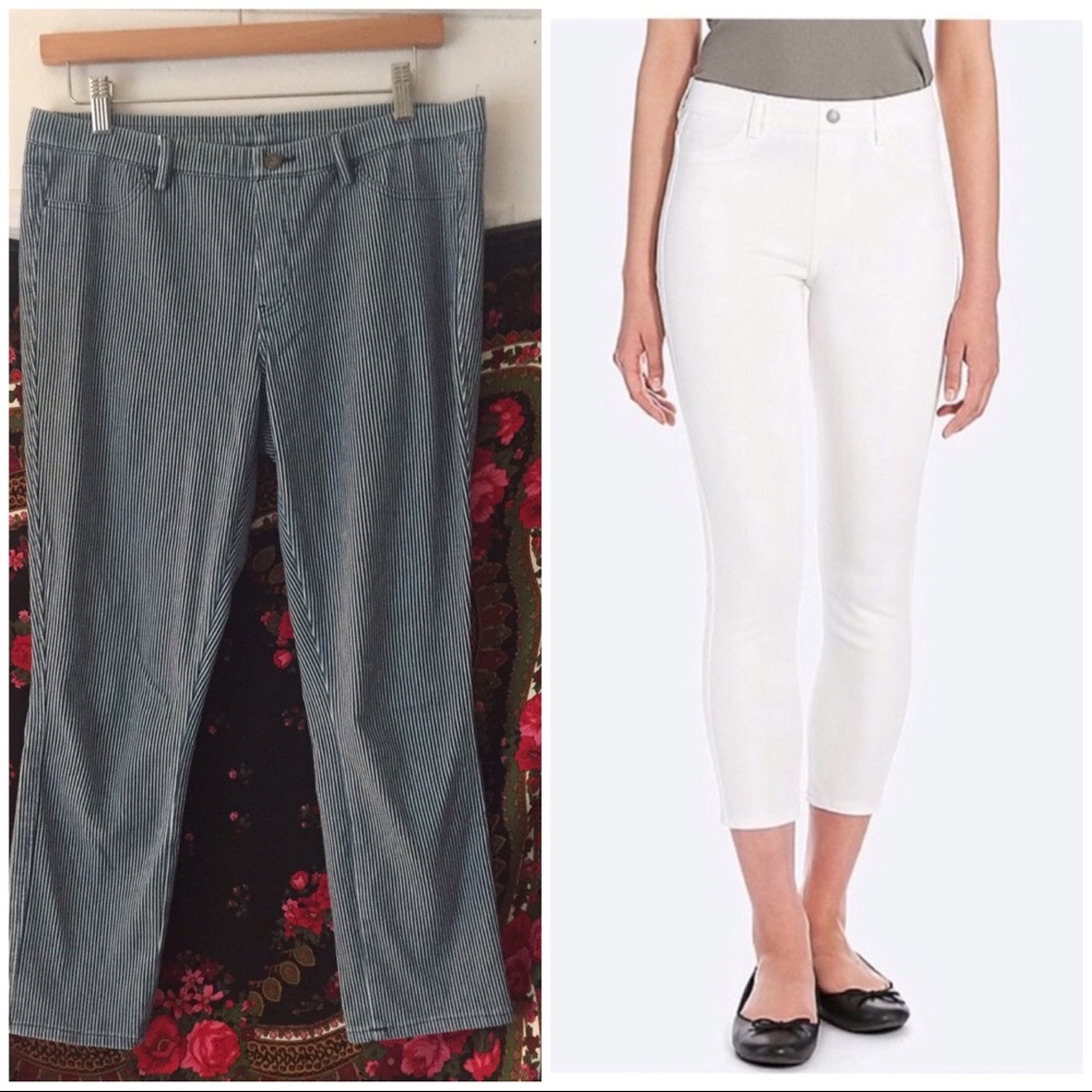 Uniqlo Stretchy Pinstriped Cropped Legging